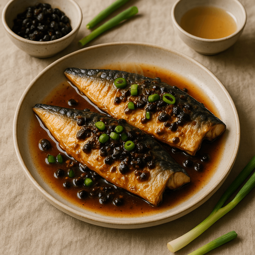 Baked Cantonese-Style Mackerel with Tangy Fermented Black Bean Sauce — Quick Meals recipe cover