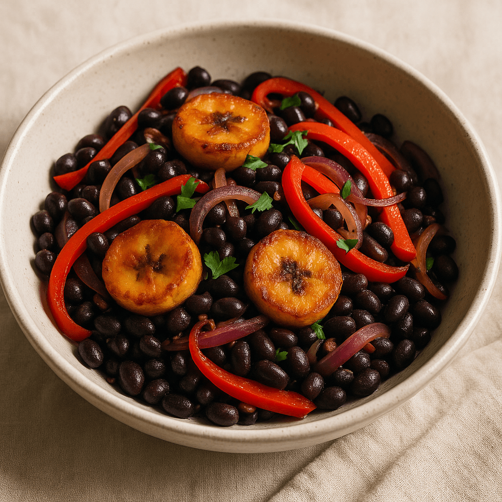 Brazilian Sweet Plantain and Black Bean Stir-Fry — Vegetarian recipe cover