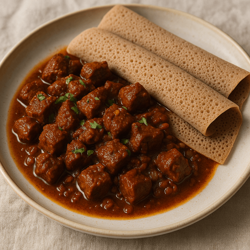Ethiopian-Inspired Berbere Beef and Injera Grain Skillet — Dinner recipe cover