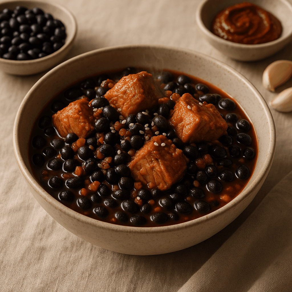 Pressure-Cooked Korean Black Bean and Pork Bowl — High Protein recipe cover