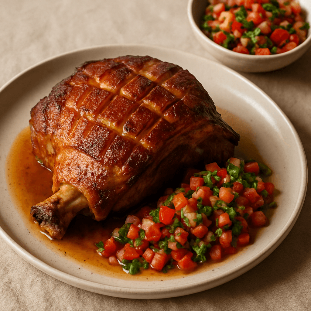 Roasted Pork Shoulder with Tangy Vinagrete — Budget recipe cover