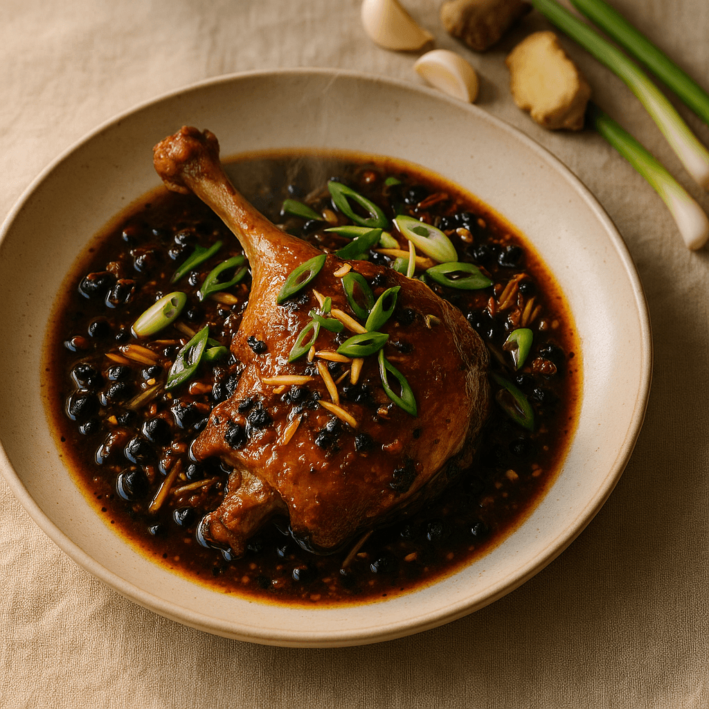 Sichuan Braised Duck Legs with Black Bean and Chili Sauce — High Protein recipe cover