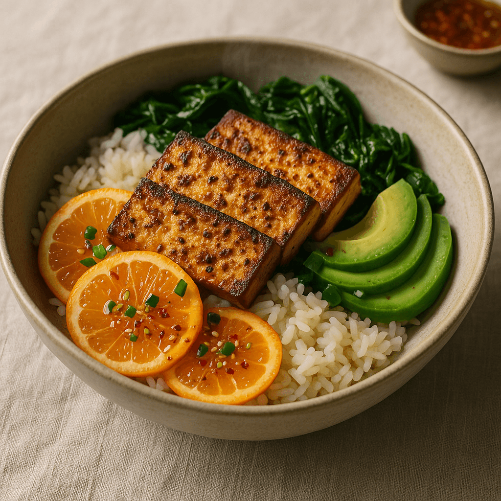 Sichuan Grilled Tofu Breakfast Bowl with Citrus Chili Dressing — Breakfast recipe cover