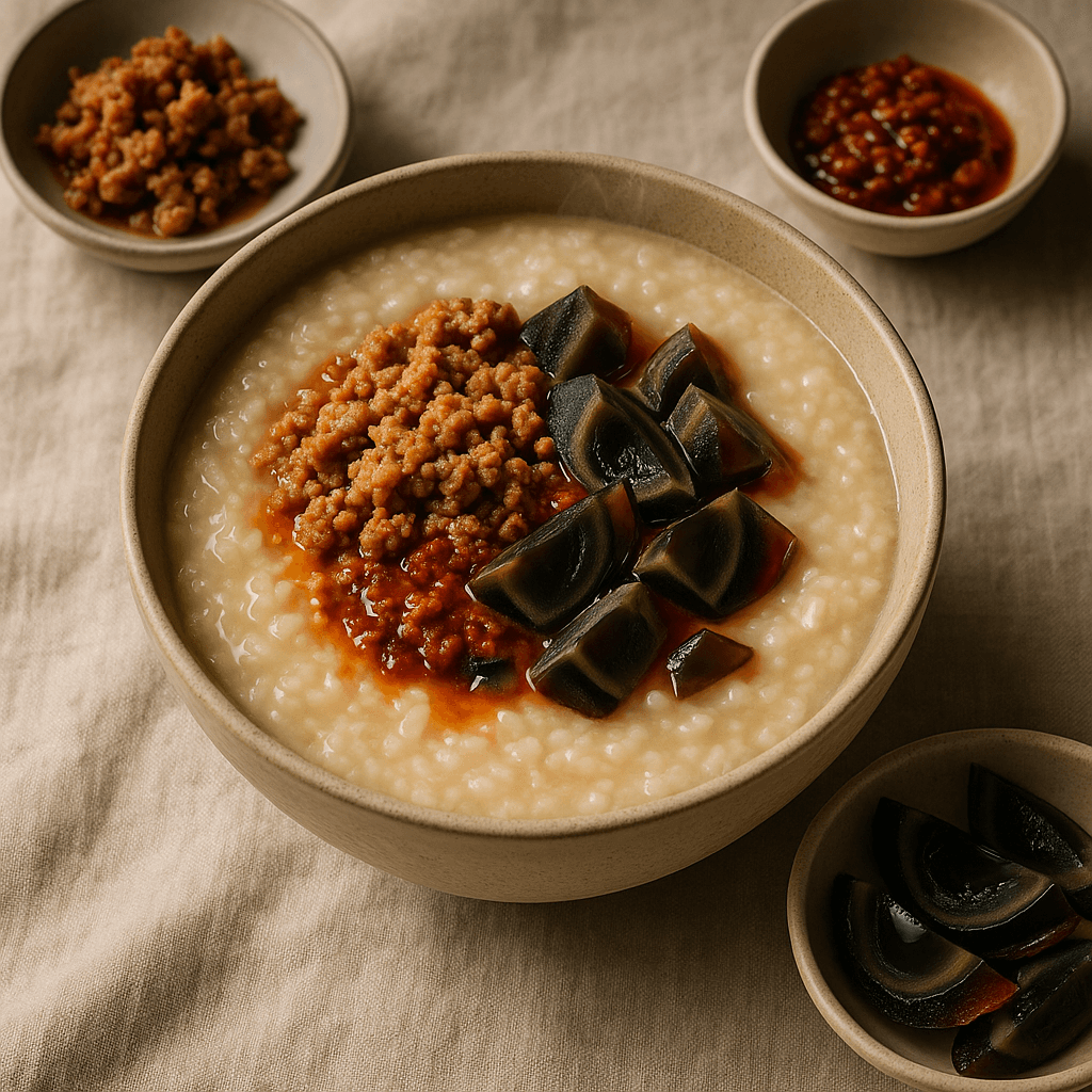 Sichuan-Spiced Pressure Cooker Breakfast Congee with Pork and Preserved Egg — Breakfast recipe cover
