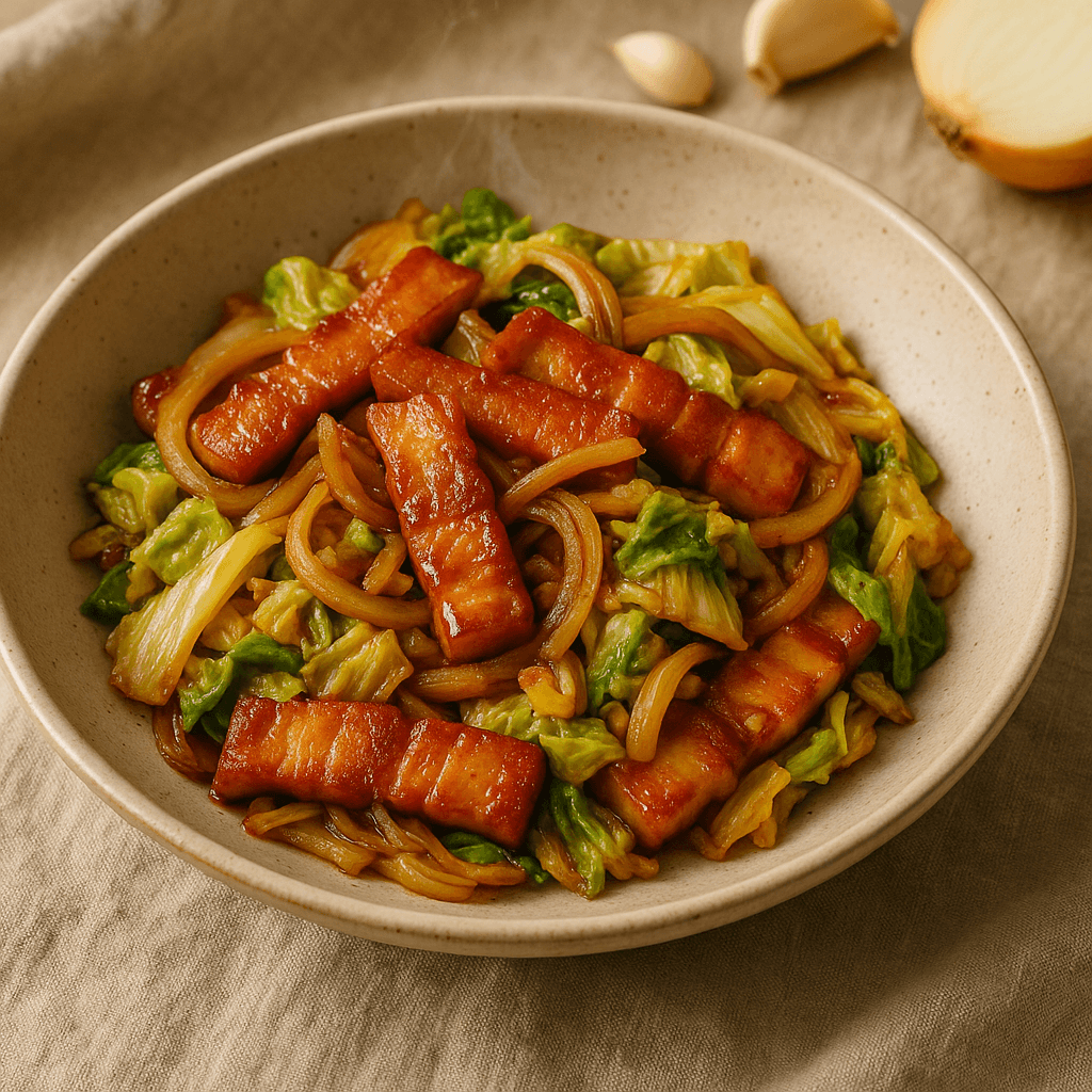 Smoky Korean Pork Belly Stir-Fry with Gochujang Glaze — Quick Meals recipe cover