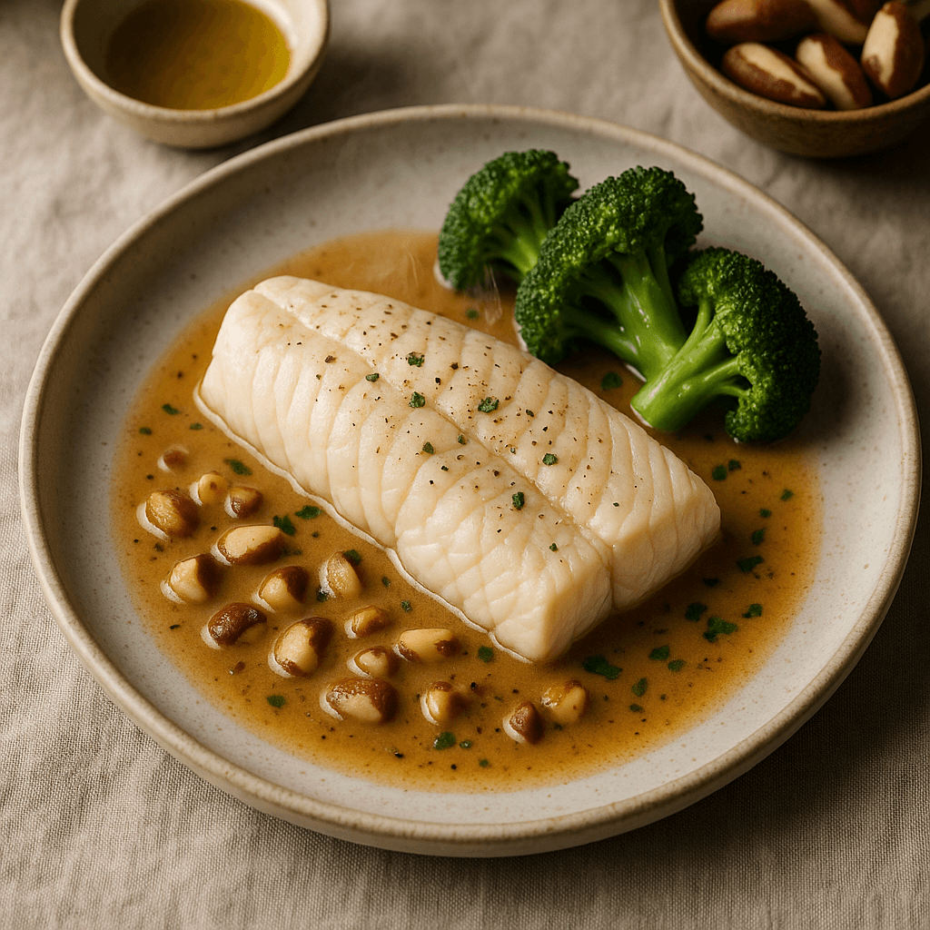 Sous-Vide Poached Tucunaré with Brazil Nut Butter Sauce — Dinner recipe cover