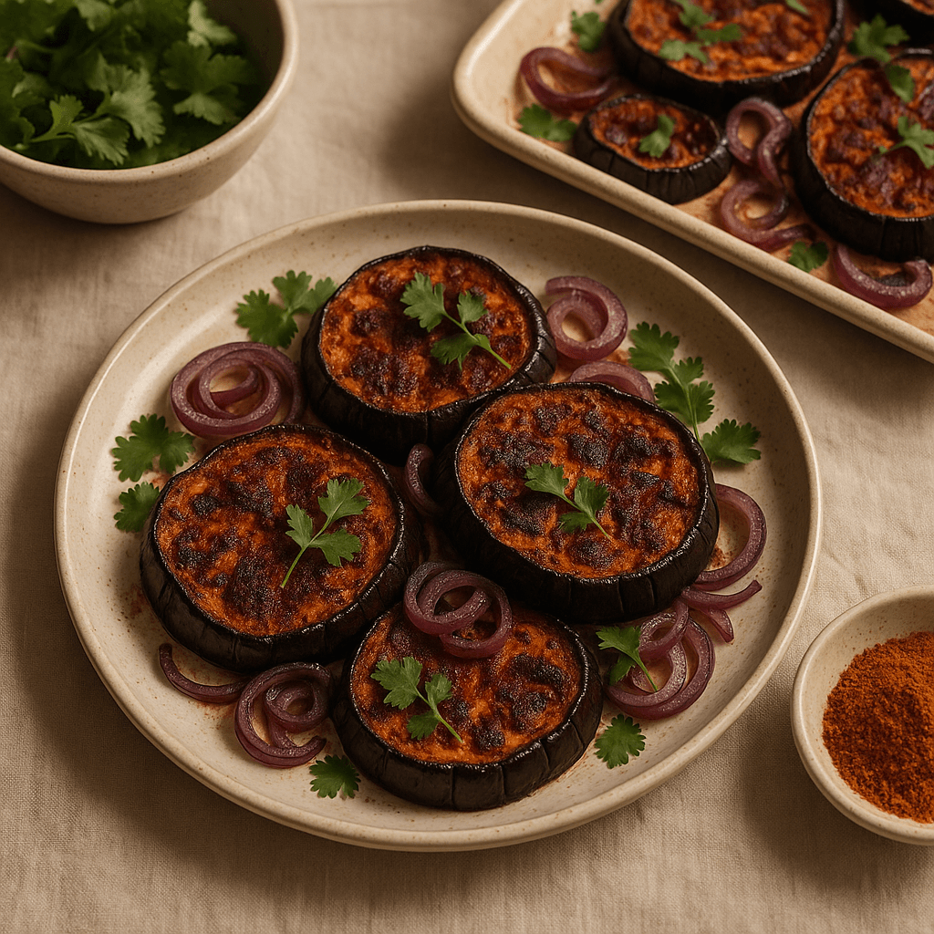 Sri Lankan-Spiced Charred Eggplant Sheet Pan Lunch — Lunch recipe cover